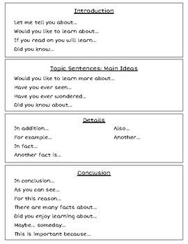 Informative Writing Sentence Starters 的图像结果