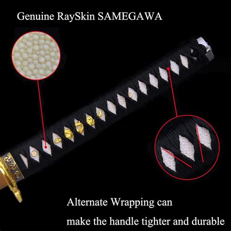 Buy HanBon Forged Katana Sword Real Gold Dragon Katana Functional ...