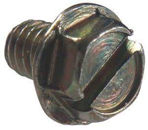 The Hillman Group 4194 Green Electrical Hex Washer Head Grounding Screw ...