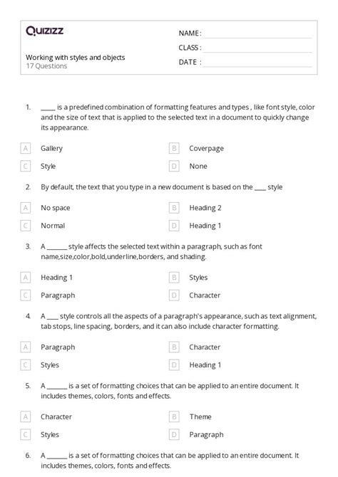 50+ Spacing worksheets for 4th Class on Quizizz | Free & Printable