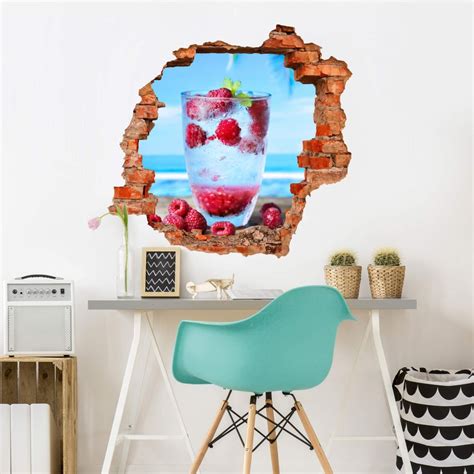 3D Wall sticker Tropical Raspberry | wall-art.com