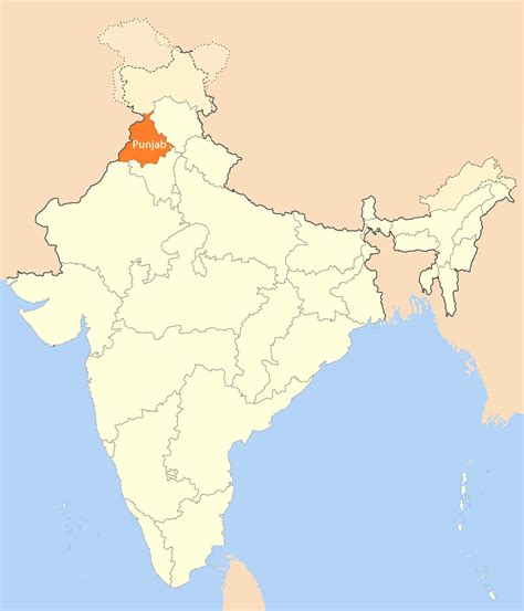 Punjab India Map Printable