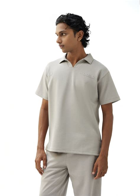 RICH POLO IN OYSTER GREY [UNISEX] – JAYWALKING
