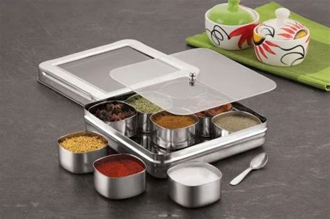 Stainless Steel Square Spice Box - Stainless Steel Square Spices Box ...