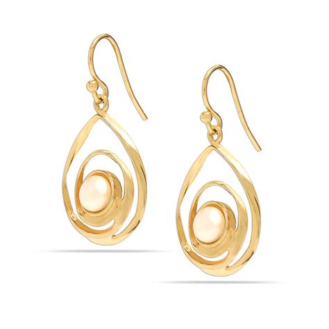 LeCalla - Buy 925 Sterling Silver Freshwater Pearl Drop Dangle Earring ...