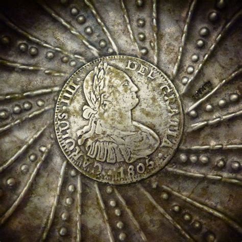 1805 Carolus IIII Spanish Coin Alpaca silver Tastevin Porringer Cup ...