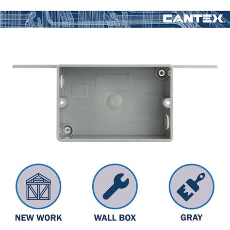 CANTEX 1 -Gang Plastic New work Switch/Outlet Electrical Box in the ...