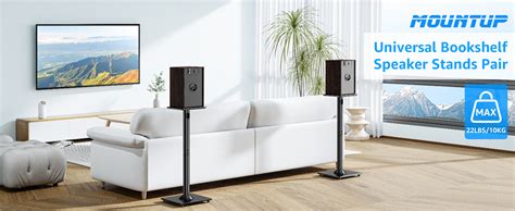 MOUNTUP Universal Speaker Stands Pair for Surround Sound, 31" Height ...