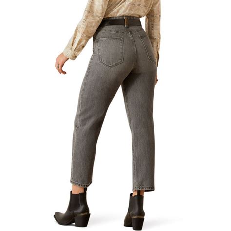 Ariat Ultra High Rise Jazmin Tomboy Relaxed Straight Leg Jeans, 27 - Vintage Black (1 pair ...