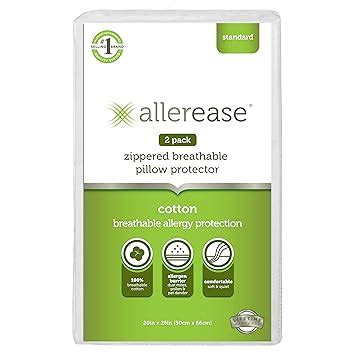AllerEase 100% Cotton Allergy Protection Pillow Protectors ...