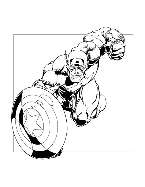 Captain America Coloring Images
