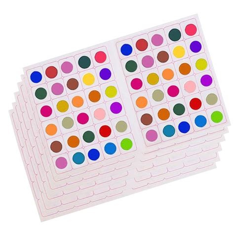 VAMA Fashions 6 Cards 12mm Multicolour Round Big Size Forehead Bindi ...