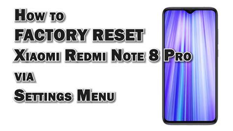 Image result for How to Reset Redmi Note 8 Pro