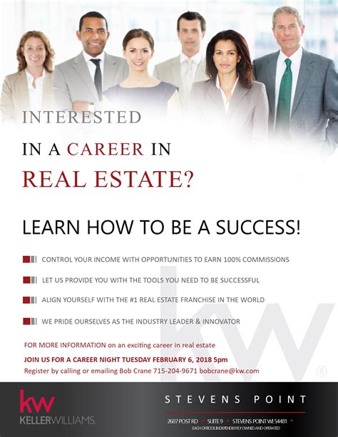 Real Estate Career Night, Keller Williams in Stevens Po