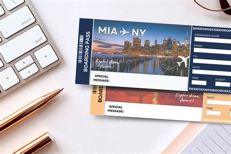 New York Surprise Travel Ticket Canva Graphic by SnapyBiz · Creative Fabrica