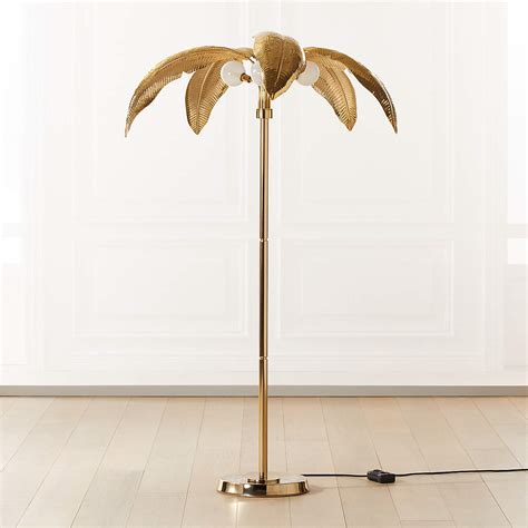 Palm Brass Finish Floor Lamp + Reviews | CB2 Canada