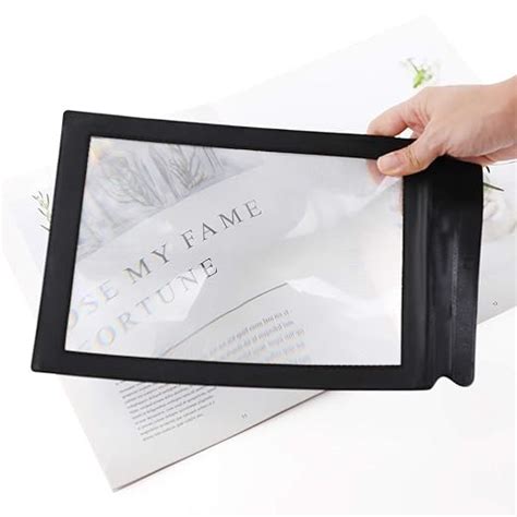 A4 Large Sheet Magnifier 3X Magnification Magnifying Glass Full Page ...