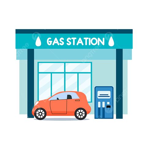Cartoon Gas Station Clip Art