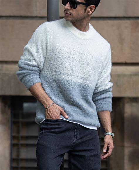 Grey Ombre Fuzzy Sweater – Powerlook