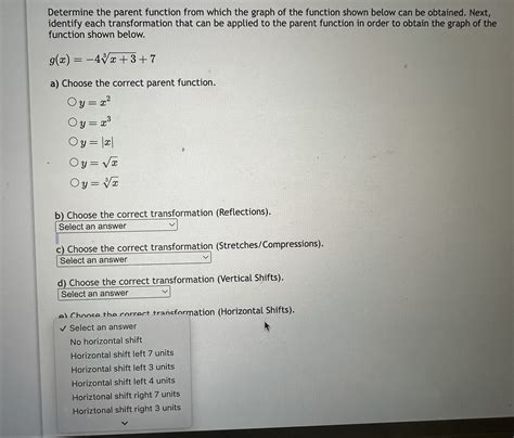 Image result for Parent Function Algebra 2 Graph Each Function by Using an X Y Table