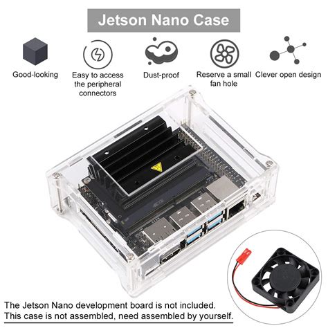 Buy MakerFocus NVIDIA Jetson Nano Case, Acrylic Case for NVIDIA Jetson ...