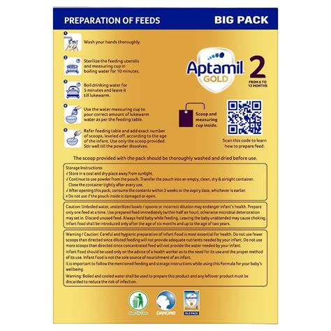 Buy Aptamil Gold Follow-Up Formula Stage 2 Powder, 1.2 kg | 19 Minutes ...