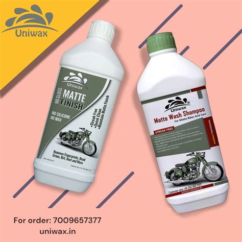 uniwax matte bike shampoo and polish combo