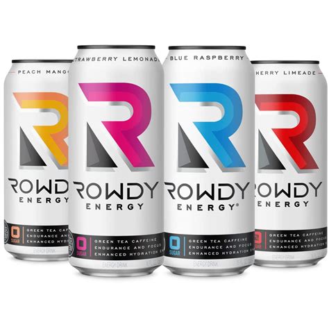 Rowdy Energy Drink 4 Flavor Variety Pack With Electrolytes For ...