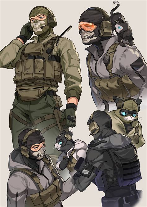 ghost (call of duty and 1 more) drawn by coni0771 | Danbooru