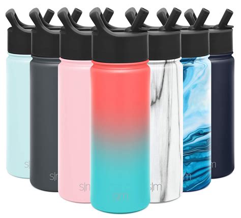 Simple Modern 18oz Summit Water Bottles with Straw Lid - Vacuum ...