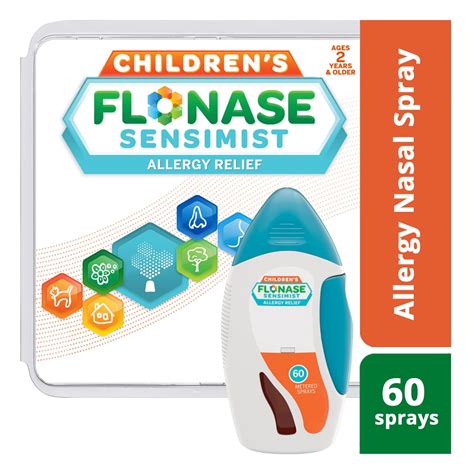 Flonase Children's Sensimist 24hr Allergy Relief Nasal Spray, Gentle Mist, Scent-Free, 60 sprays ...