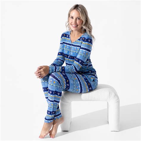 Hanukkah Fair Isle Women’s Bamboo Pajama Set – Cozy Holiday Comfort ...