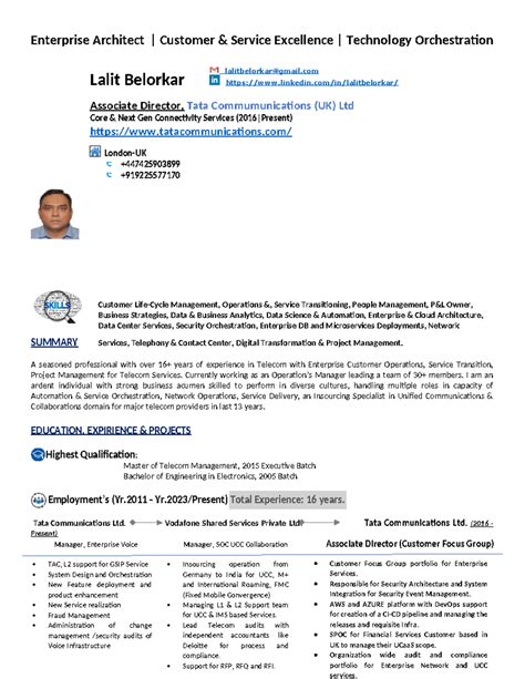 Lalit Belorkar Resume 191023 - Enterprise Architect | Customer ...