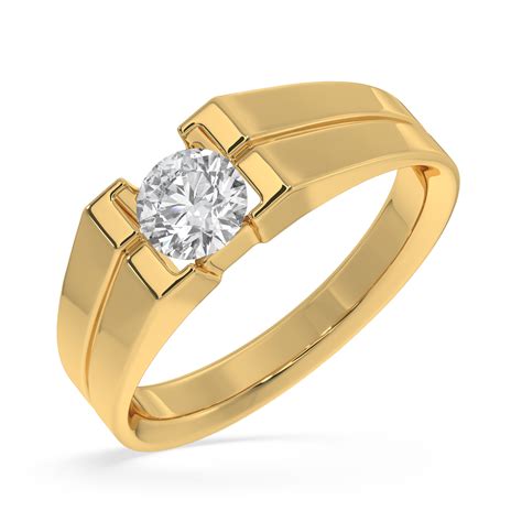 SY Men's Ring in Gold, Channel-Setting – SYNDIORA