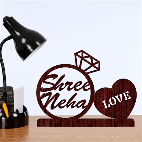 Personalised Ring Couple Table Stand - Engagement Gifts | Zestpics