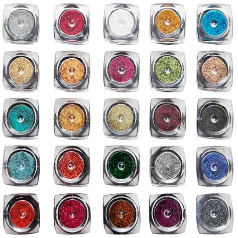 Vozwa Eye Makeup Eyeshadow Glitter Loose Powder 25 Pcs : Amazon.in: Beauty