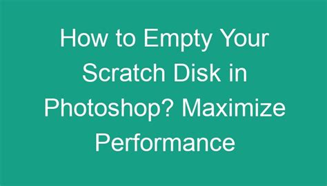 Image result for How to Clean Scratch Disk