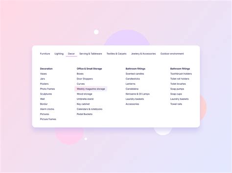 Image result for Webui Menu Design