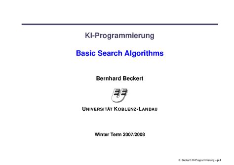 04Search - ai notes - KI-Programmierung Basic Search Algorithms ...