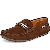 Buy Big Fox Men's Mehendi Colour Driving Suede Check Loafers -9 UK at ...