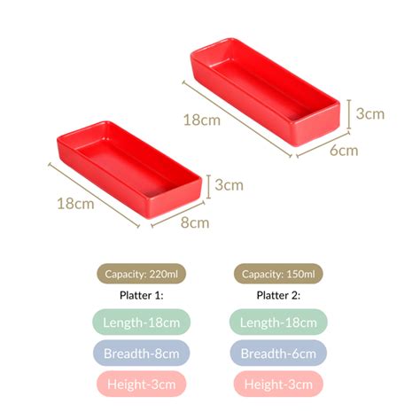 Set Of 6 Gift Box Ceramic Platter With Tray Online - Premium Platter ...
