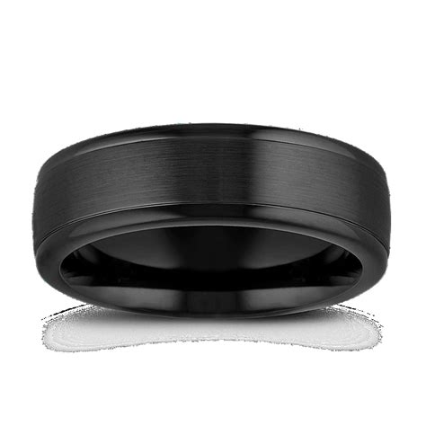 Black Cobalt Ring with Satin Finish (7mm) | Shane Co.