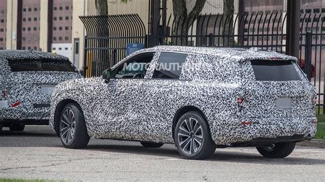 2025 Cadillac 3-row electric mid-size SUV spy shots