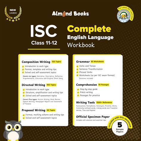 Almond Books ISC Class 11–12 Complete English Language Workbook | Fully ...