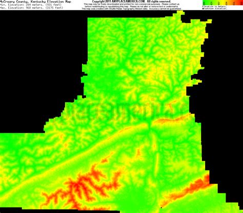 Free McCreary County, Kentucky Topo Maps & Elevations