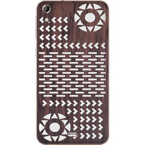 Inkdad HTC One E9s Illustrative Art design cut-out on Pure Rose Wood ...