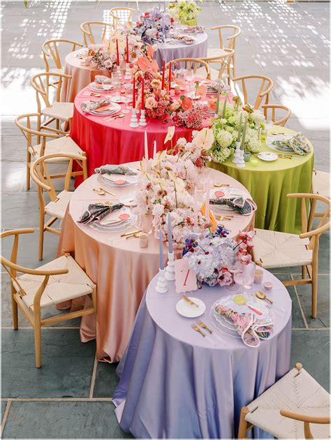 colorful wedding caterpillar table in 2025 | Wedding colors, Cabin ...