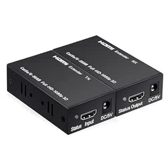 RyzCare 60M HDMI Extender Repeater Transmitter/Sender + Receiver Over ...