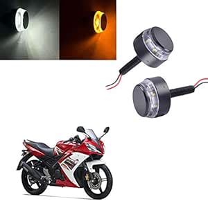 Vagary Bike Handle BAR Light and LED Light Indicator (White & Orange ...