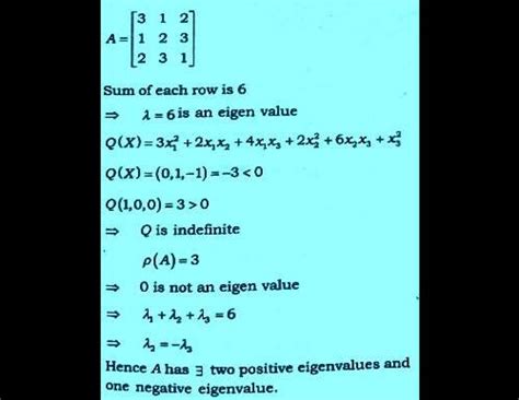 19. let a- and q(x) = x'ax for xer. then a has exactly two positive ...